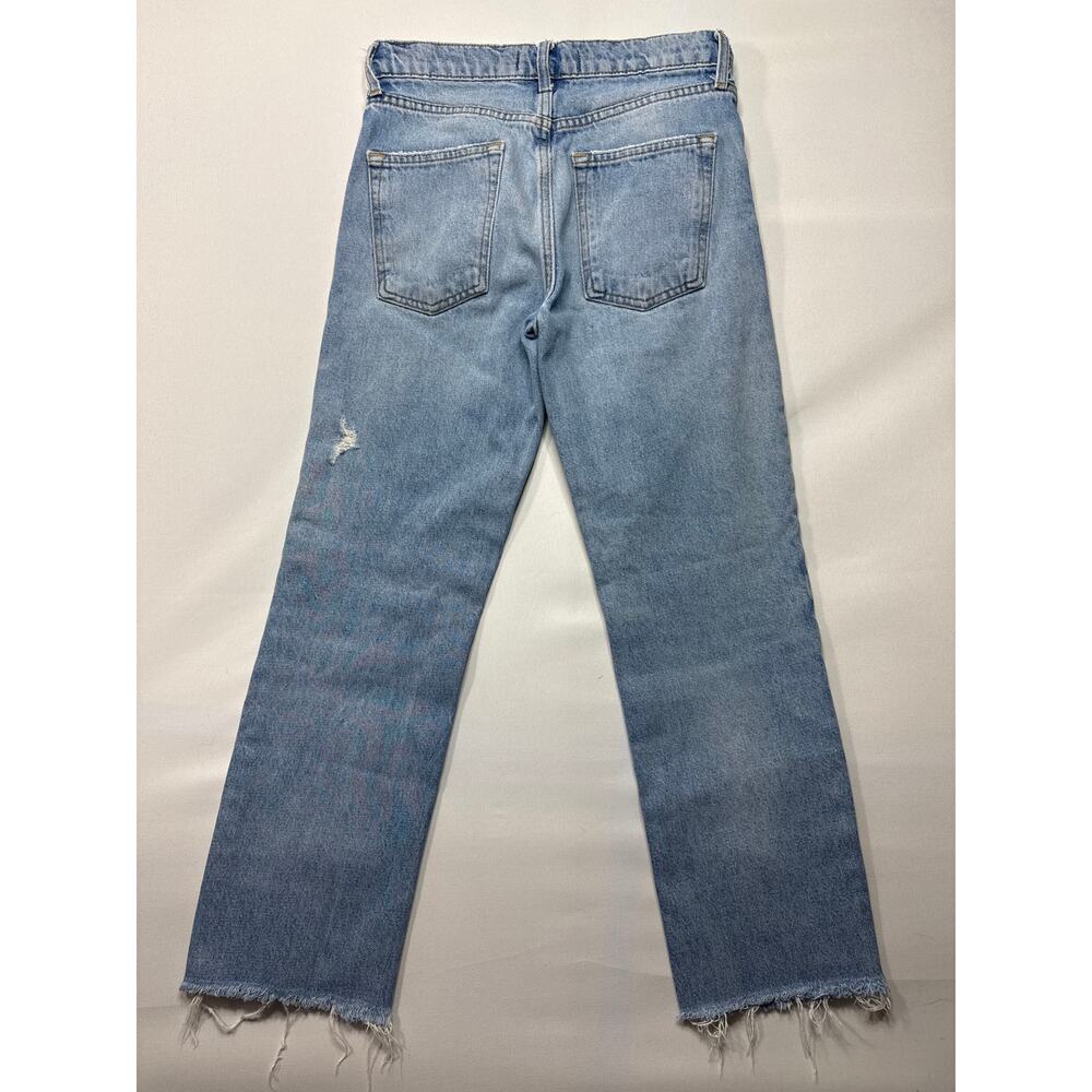We the Free Women's Distressed Crop Straight Blue Jeans - Size 25 (27x25.5) - Picture 3 of 6